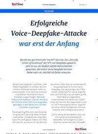 Titelbild der Ausgabe 12/2019 von TECHNIK:Erfolgreiche Voice-Deepfake-Attacke war erst der Anfang. Zeitschriften als Abo oder epaper bei United Kiosk online kaufen.