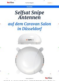 Titelbild der Ausgabe 12/2019 von TECHNIK:Selfsat Snipe Antennen auf dem Caravan Salon in Düsseldorf. Zeitschriften als Abo oder epaper bei United Kiosk online kaufen.