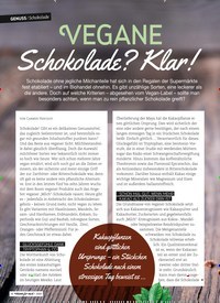 Titelbild der Ausgabe 1/2020 von Schokolade: VEGANE Schokolade? Klar!. Zeitschriften als Abo oder epaper bei United Kiosk online kaufen.