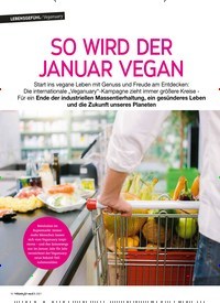 Titelbild der Ausgabe 8/2021 von SO WIRD DER JANUAR VEGAN. Zeitschriften als Abo oder epaper bei United Kiosk online kaufen.