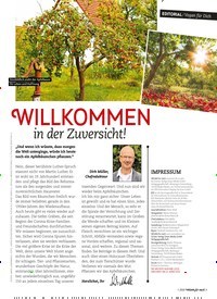 Titelbild der Ausgabe 1/2022 von Willkommen in der Zuversicht!. Zeitschriften als Abo oder epaper bei United Kiosk online kaufen.