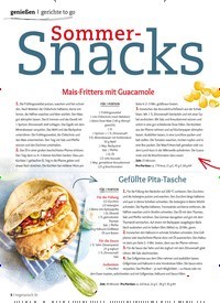 Titelbild der Ausgabe 4/2020 von gerichte to go: Sommer- Snacks. Zeitschriften als Abo oder epaper bei United Kiosk online kaufen.