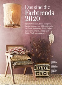 Titelbild der Ausgabe 1/2020 von Das sind die Farbtrends 2020. Zeitschriften als Abo oder epaper bei United Kiosk online kaufen.