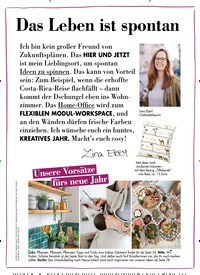 Titelbild der Ausgabe 1/2021 von Das Leben ist spontan. Zeitschriften als Abo oder epaper bei United Kiosk online kaufen.