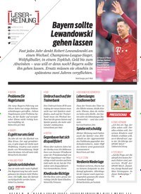 Titelbild der Ausgabe 13/2022 von Bayern sollte Lewandowski gehen lassen. Zeitschriften als Abo oder epaper bei United Kiosk online kaufen.