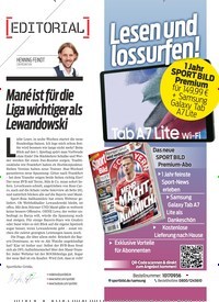 Titelbild der Ausgabe 25/2022 von Mané ist für die Liga wichtiger als Lewandowski. Zeitschriften als Abo oder epaper bei United Kiosk online kaufen.