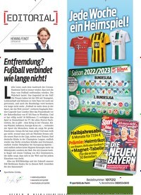 Titelbild der Ausgabe 31/2022 von Entfremdung? Fußball verbindet wie lange nicht!. Zeitschriften als Abo oder epaper bei United Kiosk online kaufen.