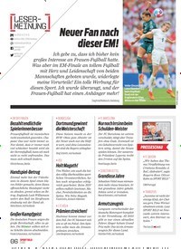 Titelbild der Ausgabe 31/2022 von Neuer Fan nach dieser EM!. Zeitschriften als Abo oder epaper bei United Kiosk online kaufen.