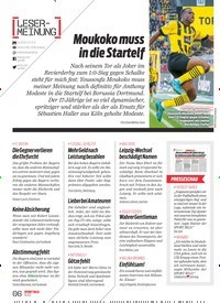 Titelbild der Ausgabe 38/2022 von Moukoko muss in die Startelf. Zeitschriften als Abo oder epaper bei United Kiosk online kaufen.