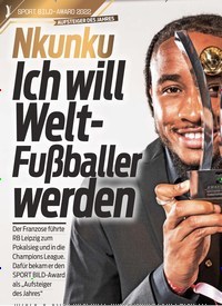 Titelbild der Ausgabe 38/2022 von Nkunku Ich will Welt-Fußballer werden. Zeitschriften als Abo oder epaper bei United Kiosk online kaufen.