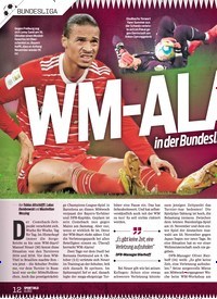 Titelbild der Ausgabe 43/2022 von WM-ALARM in der Bundesliga. Zeitschriften als Abo oder epaper bei United Kiosk online kaufen.