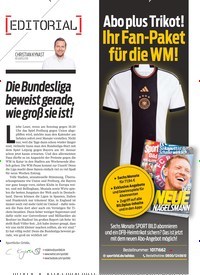 Titelbild der Ausgabe 45/2022 von Die Bundesliga beweist gerade, wie groß sie ist!. Zeitschriften als Abo oder epaper bei United Kiosk online kaufen.