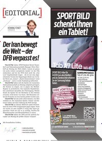 Titelbild der Ausgabe 47/2022 von Der Iran bewegt die Welt – der DFB verpasst es!. Zeitschriften als Abo oder epaper bei United Kiosk online kaufen.
