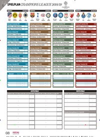Titelbild der Ausgabe 1/2018 von SPIELPLAN CHAMPIONS LEAGUE 2018/19. Zeitschriften als Abo oder epaper bei United Kiosk online kaufen.