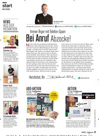 Titelbild der Ausgabe 16/2022 von Immer Ärger mit Telefon-Spam Bei Anruf Abzocke!. Zeitschriften als Abo oder epaper bei United Kiosk online kaufen.
