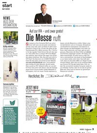 Titelbild der Ausgabe 18/2022 von Die Messe ruft. Zeitschriften als Abo oder epaper bei United Kiosk online kaufen.