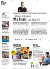 Titelbild der Ausgabe 19/2022 von Wie früher, nur teurer?. Zeitschriften als Abo oder epaper bei United Kiosk online kaufen.