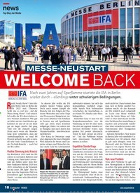 Titelbild der Ausgabe 19/2022 von MESSE-NEUSTART WELCOME BACK. Zeitschriften als Abo oder epaper bei United Kiosk online kaufen.