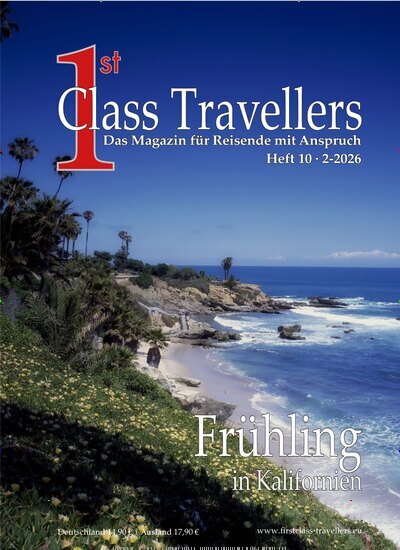 Titelbild der Ausgabe 2/2026 von 1st Class Travellers. Diese Zeitschrift und viele weitere Reisemagazine, Freizeitmagazine und Wissensmagazine als Abo oder epaper bei United Kiosk online kaufen.