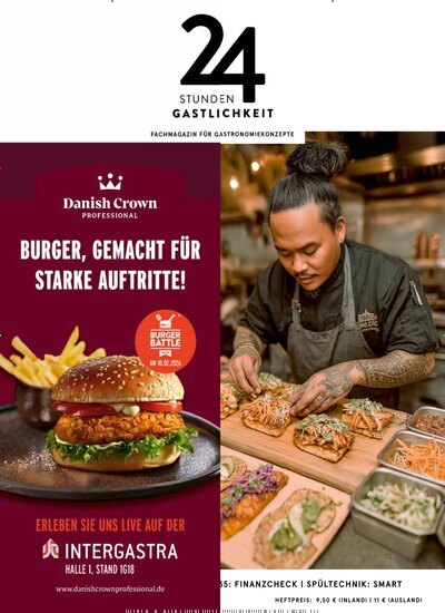 Titelbild der Ausgabe 1/2026 von 24 Stunden Gastlichkeit. Diese Zeitschrift und viele weitere Gastronomiezeitschriften, Fashionmagazine, Beautymagazine als Abo oder epaper bei United Kiosk online kaufen.