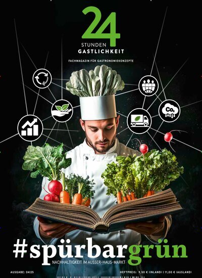 Titelbild der Ausgabe 4/2025 von 24 Stunden Gastlichkeit. Diese Zeitschrift und viele weitere Gastronomiezeitschriften, Fashionmagazine, Beautymagazine als Abo oder epaper bei United Kiosk online kaufen.