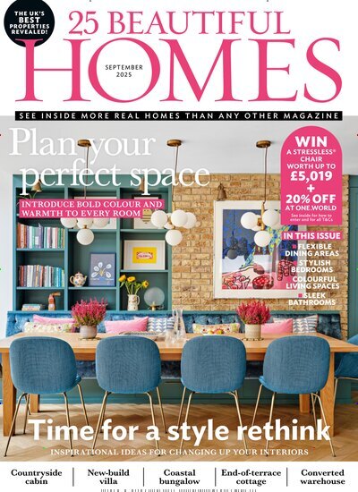 Titelbild der Ausgabe 9/2025 von 25 Beautiful Homes. Diese Zeitschrift und viele weitere Gartenzeitschriften und Wohnzeitschriften als Abo oder epaper bei United Kiosk online kaufen.