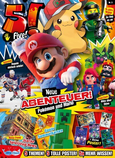 Titelbild der Ausgabe 3/2026 von 5!. Diese Zeitschrift und viele weitere Jugendzeitschriften und Kinderzeitschriften als Abo oder epaper bei United Kiosk online kaufen.