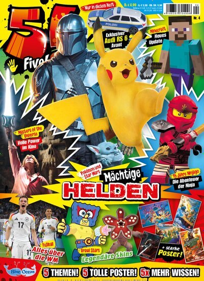 Titelbild der Ausgabe 4/2026 von 5!. Diese Zeitschrift und viele weitere Jugendzeitschriften und Kinderzeitschriften als Abo oder epaper bei United Kiosk online kaufen.