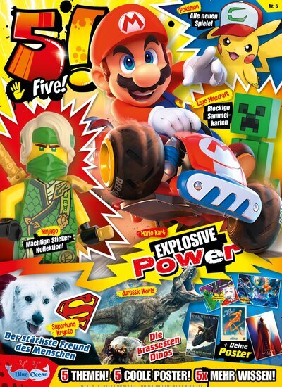 Titelbild der Ausgabe 5/2025 von 5!. Diese Zeitschrift und viele weitere Jugendzeitschriften und Kinderzeitschriften als Abo oder epaper bei United Kiosk online kaufen.