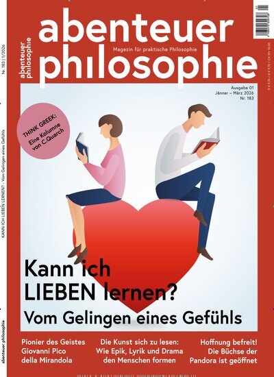 Titelbild der Ausgabe 1/2026 von Abenteuer Philosophie. Diese Zeitschrift und viele weitere Reisemagazine, Freizeitmagazine und Wissensmagazine als Abo oder epaper bei United Kiosk online kaufen.