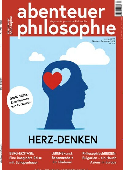 Titelbild der Ausgabe 4/2023 von Abenteuer Philosophie. Diese Zeitschrift und viele weitere Reisemagazine, Freizeitmagazine und Wissensmagazine als Abo oder epaper bei United Kiosk online kaufen.