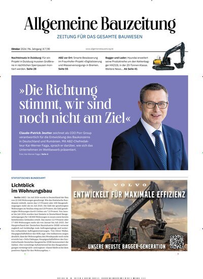 Titelbild der Ausgabe 33/2026 von ABZ - Allgemeine Bauzeitung. Diese Zeitschrift und viele weitere Architekturzeitschriften und Bauzeitschriften als Abo oder epaper bei United Kiosk online kaufen.