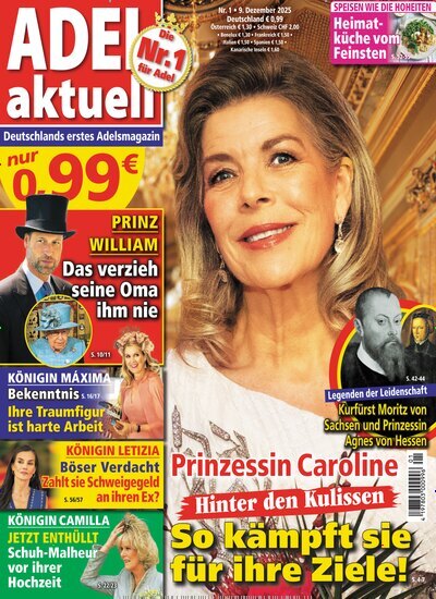Titelbild der Ausgabe 1/2026 von Adel aktuell. Diese Zeitschrift und viele weitere Frauenzeitschriften als Abo oder epaper bei United Kiosk online kaufen.