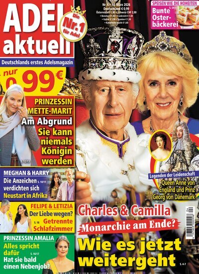 Titelbild der Ausgabe 4/2026 von Adel aktuell. Diese Zeitschrift und viele weitere Frauenzeitschriften als Abo oder epaper bei United Kiosk online kaufen.