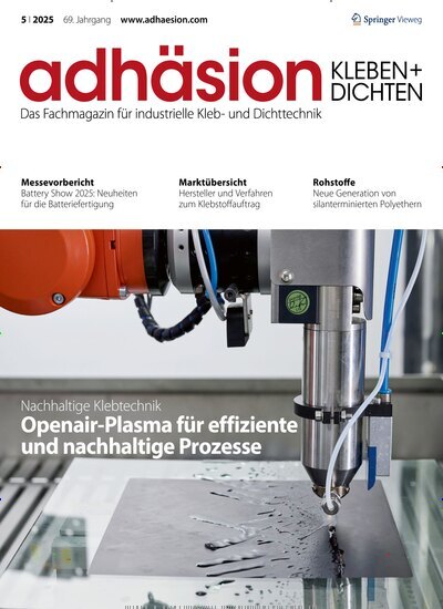 Titelbild der Ausgabe 5/2025 von adhäsion KLEBEN & DICHTEN. Diese Zeitschrift und viele weitere Industriemagazine und Handwerkmagazine als Abo oder epaper bei United Kiosk online kaufen.