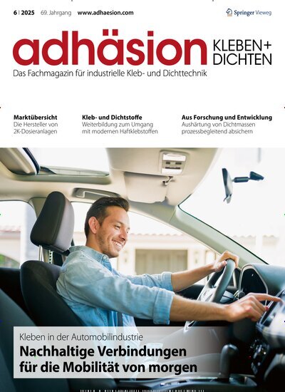 Titelbild der Ausgabe 6/2025 von adhäsion KLEBEN & DICHTEN. Diese Zeitschrift und viele weitere Industriemagazine und Handwerkmagazine als Abo oder epaper bei United Kiosk online kaufen.