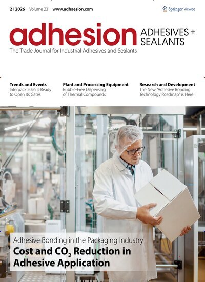 Titelbild der Ausgabe 2/2026 von adhesion ADHESIVES + SEALANTS. Diese Zeitschrift und viele weitere Industriemagazine und Handwerkmagazine als Abo oder epaper bei United Kiosk online kaufen.