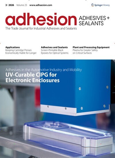 Titelbild der Ausgabe 3/2026 von adhesion ADHESIVES + SEALANTS. Diese Zeitschrift und viele weitere Industriemagazine und Handwerkmagazine als Abo oder epaper bei United Kiosk online kaufen.