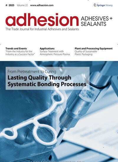 Titelbild der Ausgabe 4/2025 von adhesion ADHESIVES + SEALANTS. Diese Zeitschrift und viele weitere Industriemagazine und Handwerkmagazine als Abo oder epaper bei United Kiosk online kaufen.
