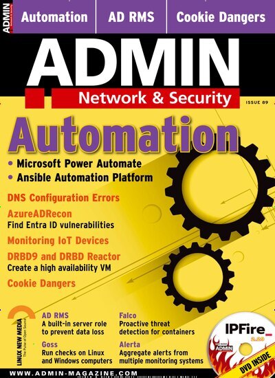 Titelbild der Ausgabe 5/2025 von ADMIN Network & Security. Diese Zeitschrift und viele weitere Computerzeitschriften, Tabletmagazine und Smartphonemagazine als Abo oder epaper bei United Kiosk online kaufen.