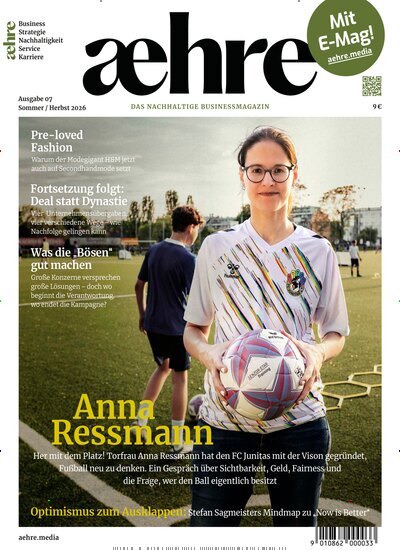 Titelbild der Ausgabe 1/2026 von aehre - das nachhaltige Businessmagazin. Diese Zeitschrift und viele weitere Businessmagazine als Abo oder epaper bei United Kiosk online kaufen.