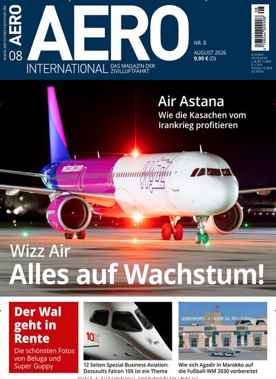 Titelbild der Ausgabe 8/2026 von Aero International. Diese Zeitschrift und viele weitere Reisemagazine, Freizeitmagazine und Wissensmagazine als Abo oder epaper bei United Kiosk online kaufen.