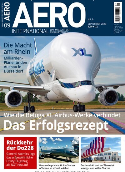 Titelbild der Ausgabe 9/2026 von Aero International. Diese Zeitschrift und viele weitere Reisemagazine, Freizeitmagazine und Wissensmagazine als Abo oder epaper bei United Kiosk online kaufen.