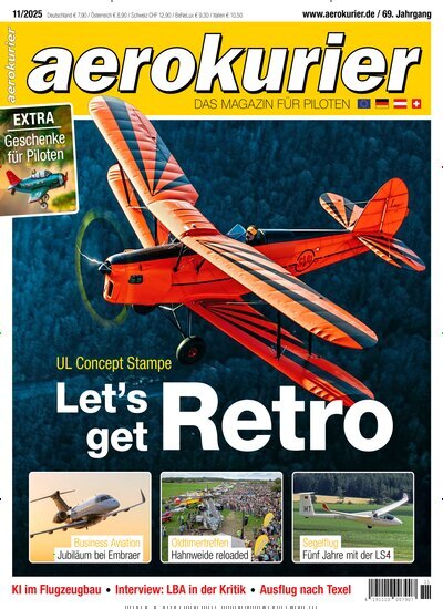 Titelbild der Ausgabe 11/2025 von aerokurier. Diese Zeitschrift und viele weitere Reisemagazine, Freizeitmagazine und Wissensmagazine als Abo oder epaper bei United Kiosk online kaufen.