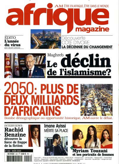Titelbild der Ausgabe 402/2020 von afrique magazine. Diese Zeitschrift und viele weitere Wirtschaftsmagazine und Politikmagazine als Abo oder epaper bei United Kiosk online kaufen.