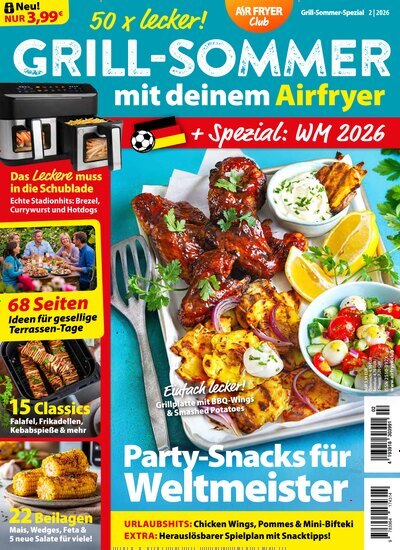 Titelbild der Ausgabe 2/2026 von Air Fryer Club Sonderheft. Diese Zeitschrift und viele weitere Kochzeitschriften und Backzeitschriften als Abo oder epaper bei United Kiosk online kaufen.