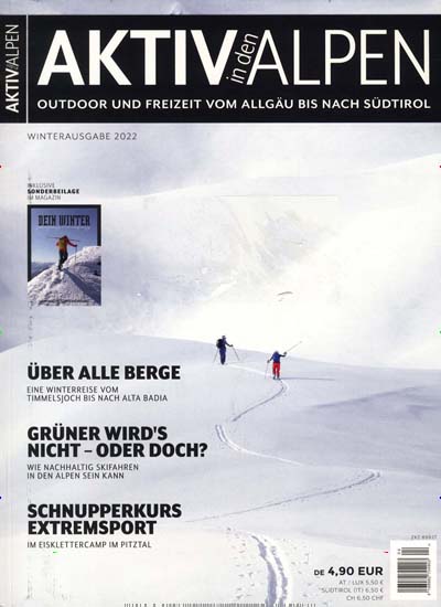 Titelbild der Ausgabe 4/2022 von Aktiv in den Alpen. Diese Zeitschrift und viele weitere Reisemagazine, Freizeitmagazine und Wissensmagazine als Abo oder epaper bei United Kiosk online kaufen.