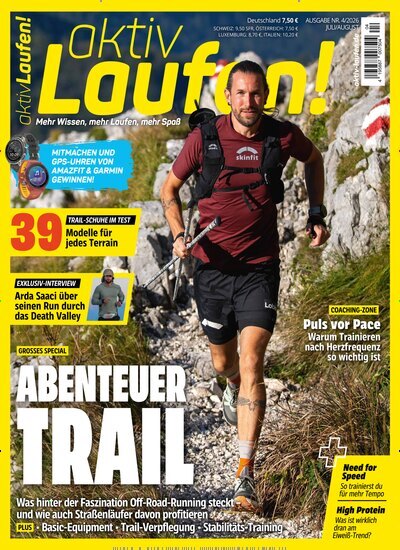 Titelbild der Ausgabe 4/2026 von aktiv Laufen. Diese Zeitschrift und viele weitere Sportmagazine als Abo oder epaper bei United Kiosk online kaufen.