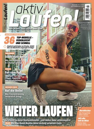Titelbild der Ausgabe 5/2026 von aktiv Laufen. Diese Zeitschrift und viele weitere Sportmagazine als Abo oder epaper bei United Kiosk online kaufen.