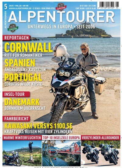 Titelbild der Ausgabe 5/2025 von Alpentourer. Diese Zeitschrift und viele weitere Automagazine und Motorradzeitschriften als Abo oder epaper bei United Kiosk online kaufen.